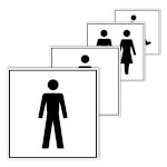 Symbolschilder zur Raumkennzeichnung selbstklebend Graphic-Line
