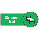 Hinweisschild Zimmer frei