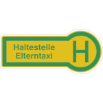 Rondenschild Haltestelle Elterntaxi