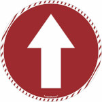Teppichbodenmarkierung Pfeilsymbol - rot
