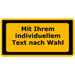 Warn-Zusatzschild / Laserkennzeichnung Individuell nach Kundenangaben