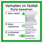 Aushang - Notfall Verhalten im Notfall