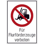 Verbots-Kombischild Für Flurförderzeuge verboten