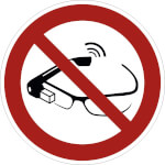 Verbotsschild Datenbrillen verboten