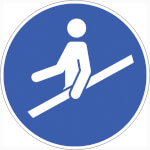 Gebotsschild Handlauf benutzen