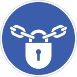 Gebotsschild Verschlossen halten