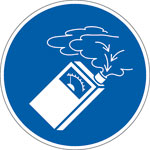 Gebotsschild Gasdetektor benutzen