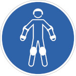 Gebotsschild Schutzausrüstung für Rollsport benutzen