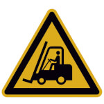 Warnschild Warnung vor Flurförderzeugen