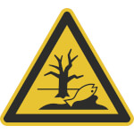 Warnschild auf Bogen Warnung vor umweltgefährdenden Stoffen oder Gemischen