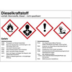 Gefahrstoffetikett Dieselkraftstoff
