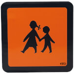 Schulbusschild, selbstklebend aus reflektierender Qualitätsfolie RA1