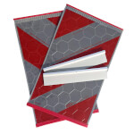 Warnmarkierung reflektierend nach RA2 Komplettset (je 1 Markierung links- und rechtsweisend mit Wechselhalterung)