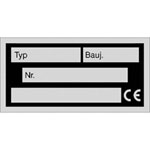 Typen-, Leistungsschild zur Selbstbeschriftung