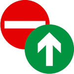 Türschild, zweiseitig Eingang verboten / Durchgang