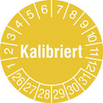 Prüfplaketten - Kalibriert in Jahresfarbe
