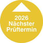 Prüfplakette Nächster Prüftermin Jahresplakette in Jahresfarbe