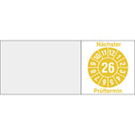 Kabelprüfplakette - Nächster Prüftermin in Jahresfarbe