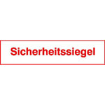 Sicherheitssiegel auf Bogen Text: Sicherheitssiegel