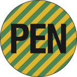Leiterkennzeichnung auf Bogen PEN (Neutralleiter mit Schutzfunktion)