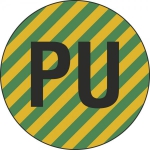 Leiterkennzeichnung auf Bogen PU, Schutzleiter nicht geerdet