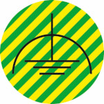 Etiketten auf Bogen - Kennzeichnung elektrische Betriebsmittel Fremdspannungsarme Erde