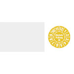 Kabelprüfplakette - Nächste Prüfung in Jahresfarbe