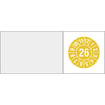 Kabelprüfplakette Jahresplakette in Jahresfarbe