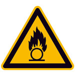 Warnschild Warnung vor brandfördernden Stoffen