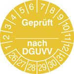 Prüfplakette Geprüft nach ...DGUV V