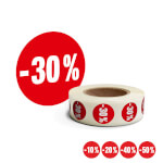 Sale Rabattaufkleber mit Prozent nach Wahl