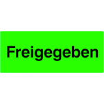 Qualitätskennzeichnungsetiketten Freigegeben Papier selbstklebend, tagesleuchtgrün/schwarz, 