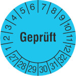 Prüfplakette Geprüft