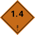 Gefahrzettel auf Rolle