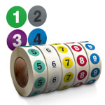 Etiketten - nummeriert verschiedene Versionen