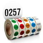 Etiketten - nummeriert fortlaufende Nummerierung von 0001-1000