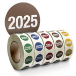 Jahreszahlen Aufkleber in verschiedenen Farben