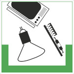 Abfallkennzeichnung - Symbolschild Elektronikschrott