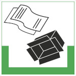 Abfallkennzeichnung - Symbolschild Papier / Pappe