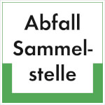 Abfallkennzeichnung - Textschild Abfall Sammelstelle