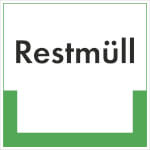 Abfallkennzeichnung - Textschild Restmüll