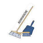 Hinweisschild Kehrwoche zur Kennzeichnung am Briefkasten oder an Türen