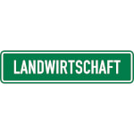 Hinweisschild Landwirtschaft