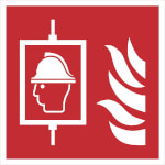 Brandschutzschild - langnachleuchtend Feuerwehraufzug