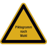 Warnschild mit Piktogramm nach Wahl
