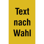 Warnschild mit individuellem Text