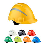 3M? Schutzhelm G3000 mit UV-Sensor und Reflexstreifen Reflex-Aufkleber sorgen für bessere Sichtbarkeit