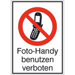 Verbots-Kombischild Foto-Handy benutzen verboten