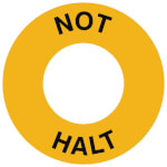 Protect Maschinenkennzeichnung - Not Halt - gelb/schwarz, Text: Not Halt