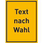 Individuell gefertigtes Hinweisschild PVC-Hartschaumplatte 3,0 mm weiß, Ecken spitz, ohne Bohrung